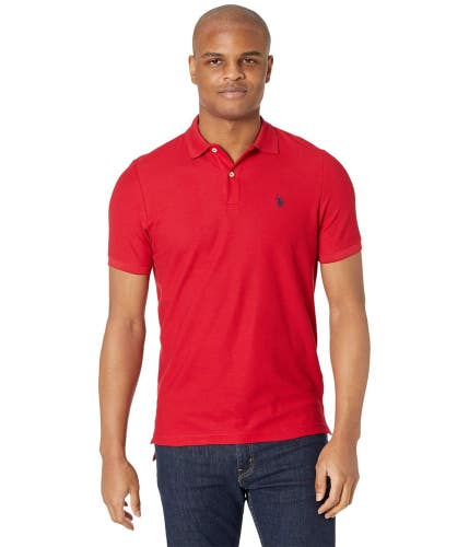 U.S. Polo Assn. Ultimate Pique Polo Shirt Men's Red Short Sleeve Active JAX1825