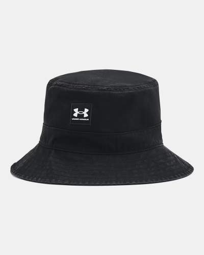 Under Armour Essential 1376704-001 Bucket Hat Men's L Black Twill Cotton UPS1340