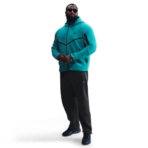Nike Tech Jacket Men's Medium Dusty Cactus Fleece Windrunner Full Zip UPS1352