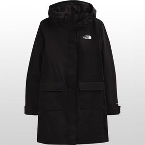 The North Face City Breeze Rain Parka II Jacket Womens S Black Windproof UPS1353