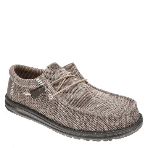 Hey Dude Wally Stretch Sox 41898-0PQ Men's 7 M Gray Moc Toe Casual Shoes RHS8953