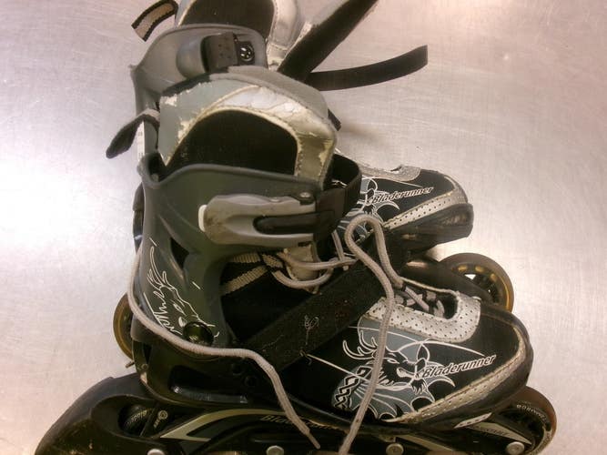 Used Bladerunner ADJ 4-7 Junior Rec Fitness Skates Black Adjustable 11339-S000204207