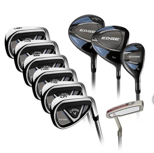 Callaway NEW Edge Women's Complete Set Driver, 3 Wood, 5 Hy 6-PW+SW, Putter