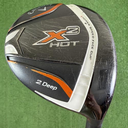 Callaway X2 Hot Pro Deep 2 Fairway Wood 12.5 Aldila NV Green 75-S Stiff Flex