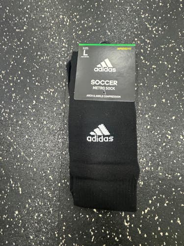 Adidas METRO SOCK Soccer Socks Black LG 11849-S000041869