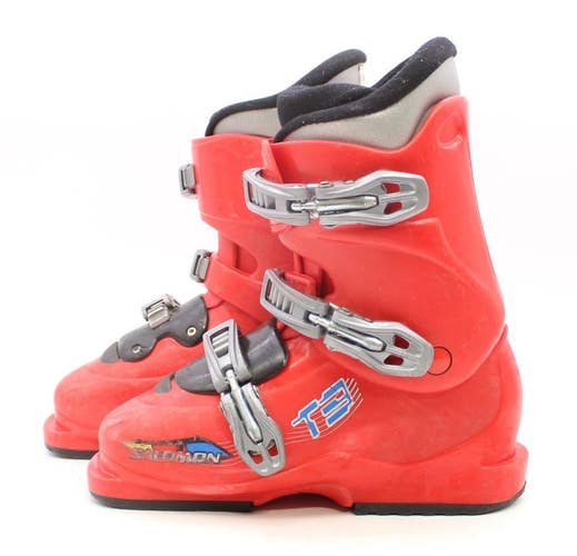 Salomon T3 Junior Ski Boots - Size 4 / Mondo 22 Used