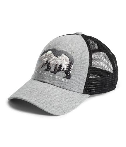 The North Face Mudder Trucker Hat Unisex Light Gray Embroidered Snapback UPS171