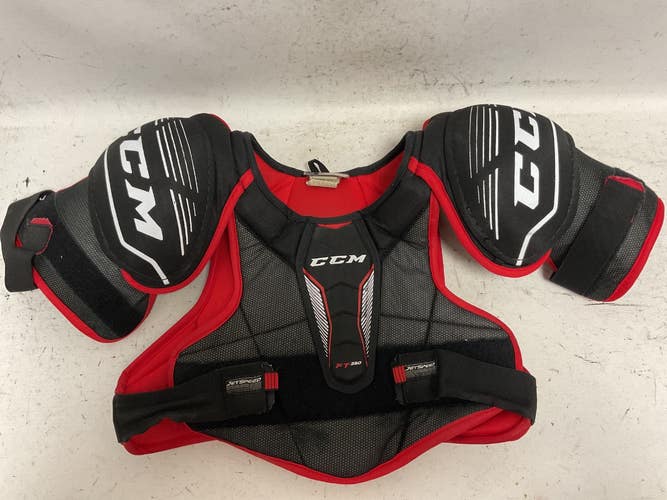 Used CCM JETSPEED FT350 Senior Shoulder Pads Black And Red MD 11855-S000206971