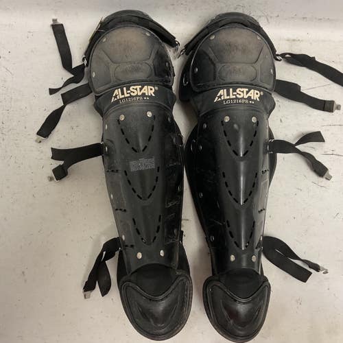 Used All-Star LG1216PS Catchers Leg Guards Black Intermed 11855-S000206889