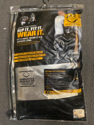 Black Senior EvoShield Leg guard Shin Guards (New)