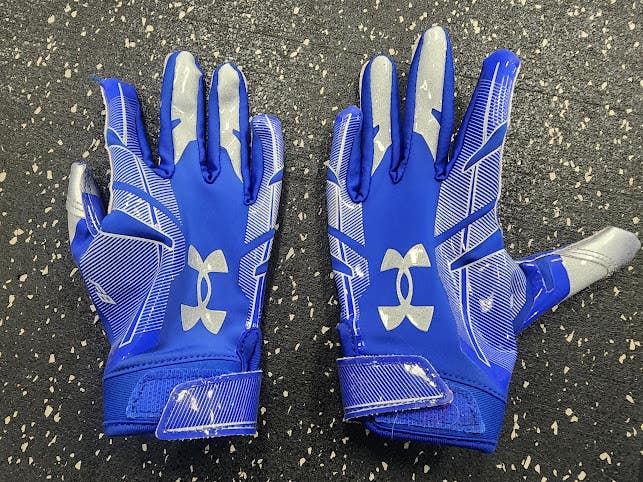 Used Under Armour F8 FB Gloves Royal Blue Youth Small 11849-S000041954