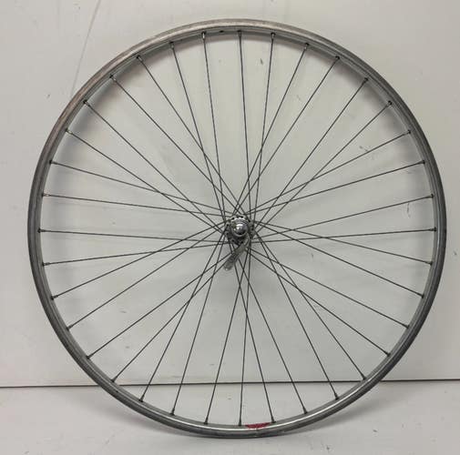 Vintage Rigida 36-Spoke Silver Aluminum 700C Road Bike Front Wheel Shimano Hub