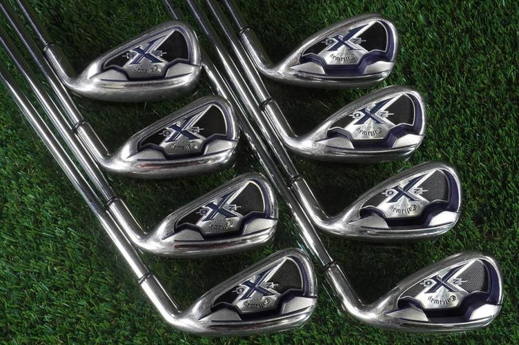 Callaway X-20 Irons Set 4-Pw+Sw True Temper Uniflex Steel Shaft RH ~ WOW!!