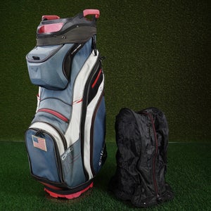 Callaway ORG 14 2019 Cart Golf Bag Red White Blue 14-Way USA Flag W/ Rainhood!