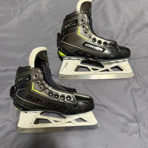 2024 Bauer Elite Hockey Goalie Skates Extra Wide Width Size 1 (Used)