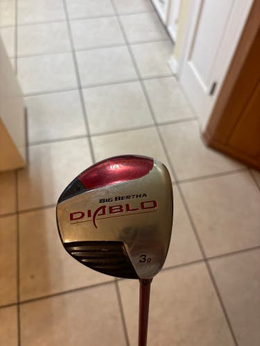 Men's 2009 Callaway Big Bertha Diablo Right Handed Fairway Wood 3 Wood (Used)