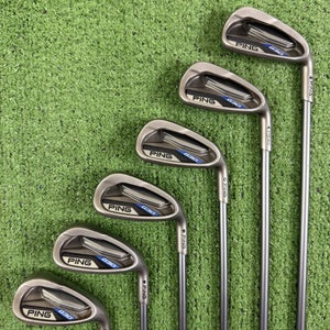 Ping G30 Iron Set 7-PW UW SW Black Dot TFC 419 Senior SR Flex Graphite