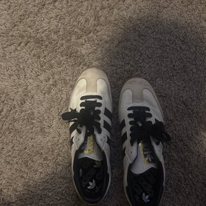 White Men's Size M 9.0 (W 10.0) Adult Adidas Samba Shoes (New)