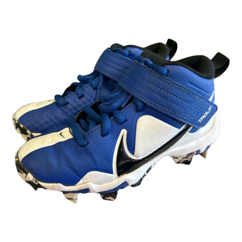 Used Nike FORCE TROUT 7 PRO BB/SB Cleats Royal Blue Youth 12.0 11450-S000524704