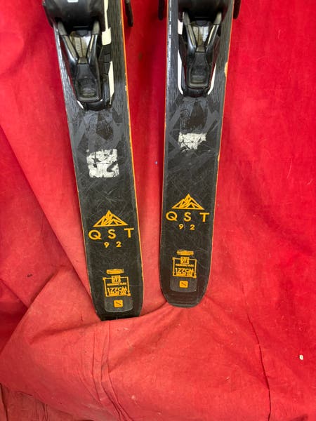 Skis: Salomon QST 92 skis, 177cm. Bindings: Salomon Warden Binding