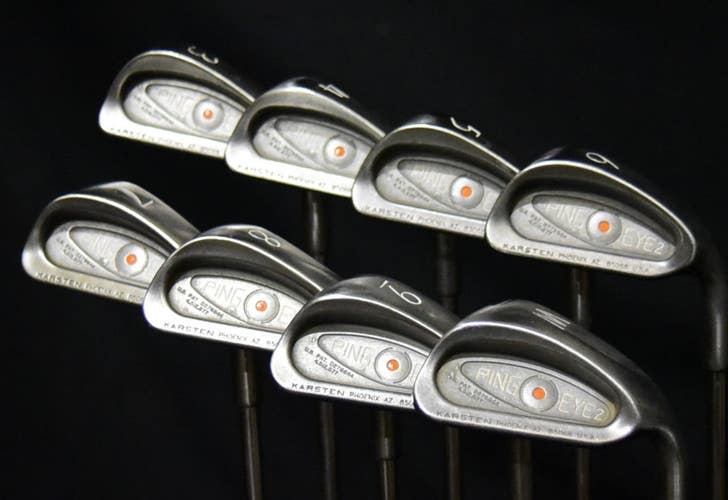 PING EYE 2 IRON SET 3-PW FLEX: REGULAR LENGTH: (5) 38.5 IN RIGHT HANDED NEW GRIP