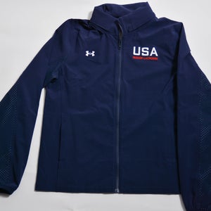 Blue Adult Unisex Medium Under Armour Jacket (New) - USA Indoor Team Coaches Jacket