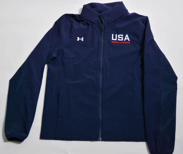 Blue Adult Unisex Medium Under Armour Jacket (New) - USA Indoor Team Coaches Jacket