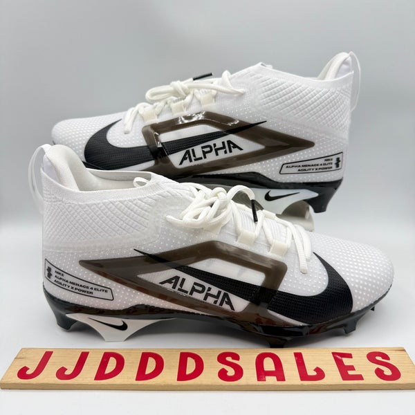 Nike Alpha Menace 4 Elite Football Cleats White Black IB2501-100 Men’s Sz 12.5 New
New Without Box