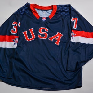 Blue XL Adult Unisex Jersey (New) USA Indoor Game Jersey #37 (BAGGIO)