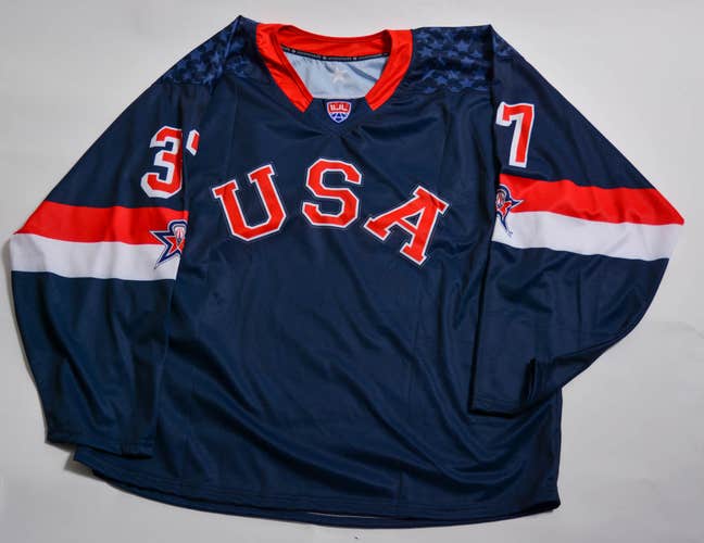 Blue XL Adult Unisex Jersey (New) USA Indoor Game Jersey #37 (BAGGIO)