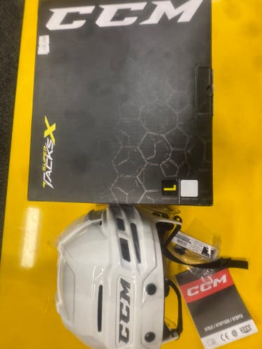 CCM Super Tacks X Helmet Large White (New)
