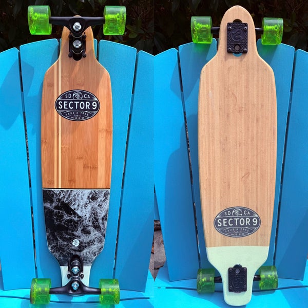 SECTOR 9 BAMBOO SERIES MONSOON SHOOTS COMPLETE LONGBOARD SKATEBOARD 8.7” x 33.5”