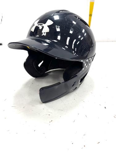 Used Under Armour 6 1/2- 7 1/2 CHIN GUARD Batting Helmet No Mask Navy Blue One Size 11860-C000312129