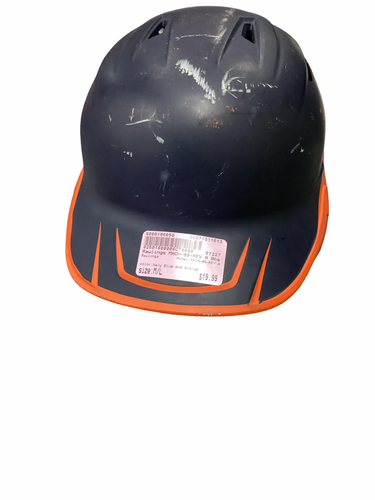 Used Rawlings MACH-89-REV A Batting Helmet No Mask Navy Blue And Orange M/L 11613-S000186050