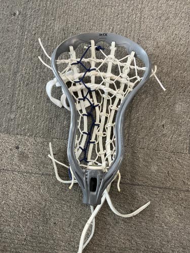 Used STX SUPER POWER TRADITIONAL STRUNG Mens Lacrosse Head Grey 11614-S000240188