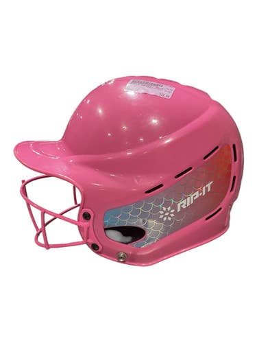 Used RIP-IT SOFTBALL HELMET Batting Helmet w/Mask Pink SM 11847-S000037025