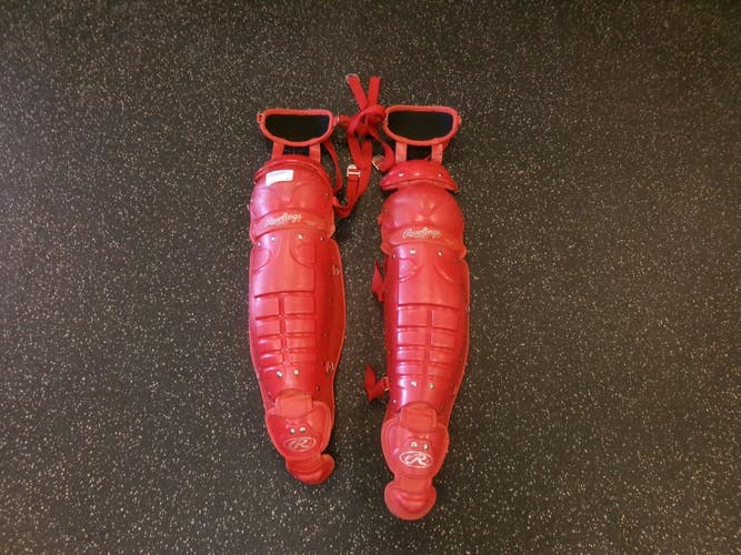 Used Rawlings OMW Catchers Leg Guards White Adult 11339-S000204267