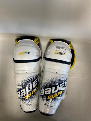 Used Bauer 2000 Junior Shin Guards White 12" 11823-S000040746