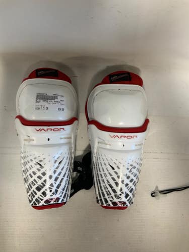 Used Bauer VAPOR LIL ROOKIE Youth Shin Guards White 7 1/2" 11823-S000040733