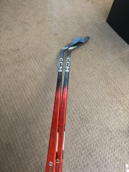2 Pack Intermediate CCM JetSpeed FT8 Pro Right Handed Hockey Stick 65 Flex (One week use)