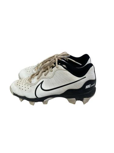 Used Nike ALPHA HUARACHE KEYSTONE BB/SB Cleats Black And White Junior 05.5 11692-S000154201