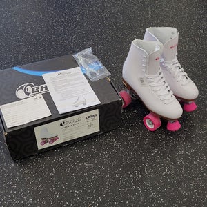 Used Chicago CRS400 LADIES Senior Roller Quad Skates White Senior 8 11849-S000041946