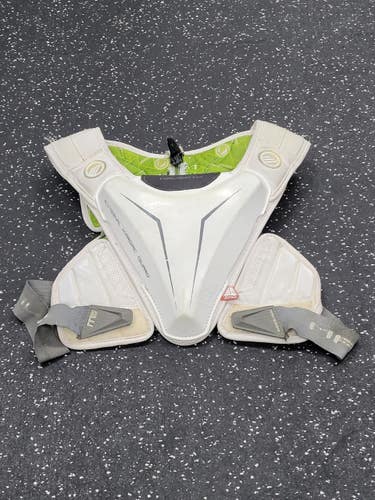 Used Maverik M5 EKG Lacrosse Shoulder Pads White MD 11849-S000039832