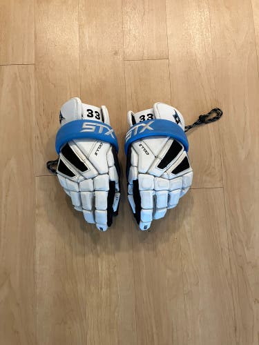 John’s Hopkins Game Used STX Cell II Lacrosse Goalie Gloves