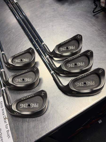 Men's 1992 Ping Zing Right Handed Iron Set Stiff Flex (Used
