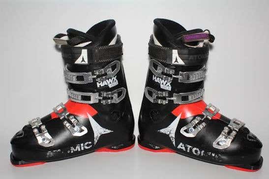 USED 2018 Atomic Hawx Magna R80 Ski Boots - 28.5 - Black / Red
