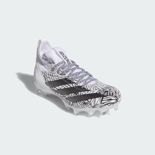 new men''s 7 adidas adizero Impact White/black exotic speed Football Cleats IH0887