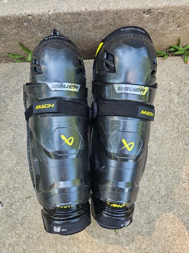 Senior Bauer Supreme Mach 15" Shin Pads (Used)