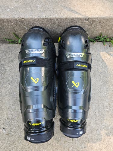 Senior Bauer Supreme Mach 15" Shin Pads (Used)