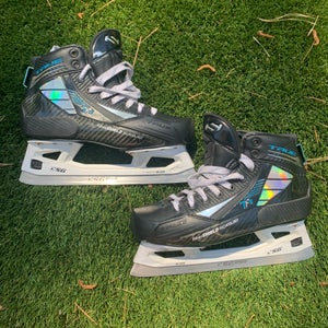 True TF9 Goalie Skates Senior 7-7.5 + CCM XSG Holders & Steel *USA Shipping Only - Read Description*